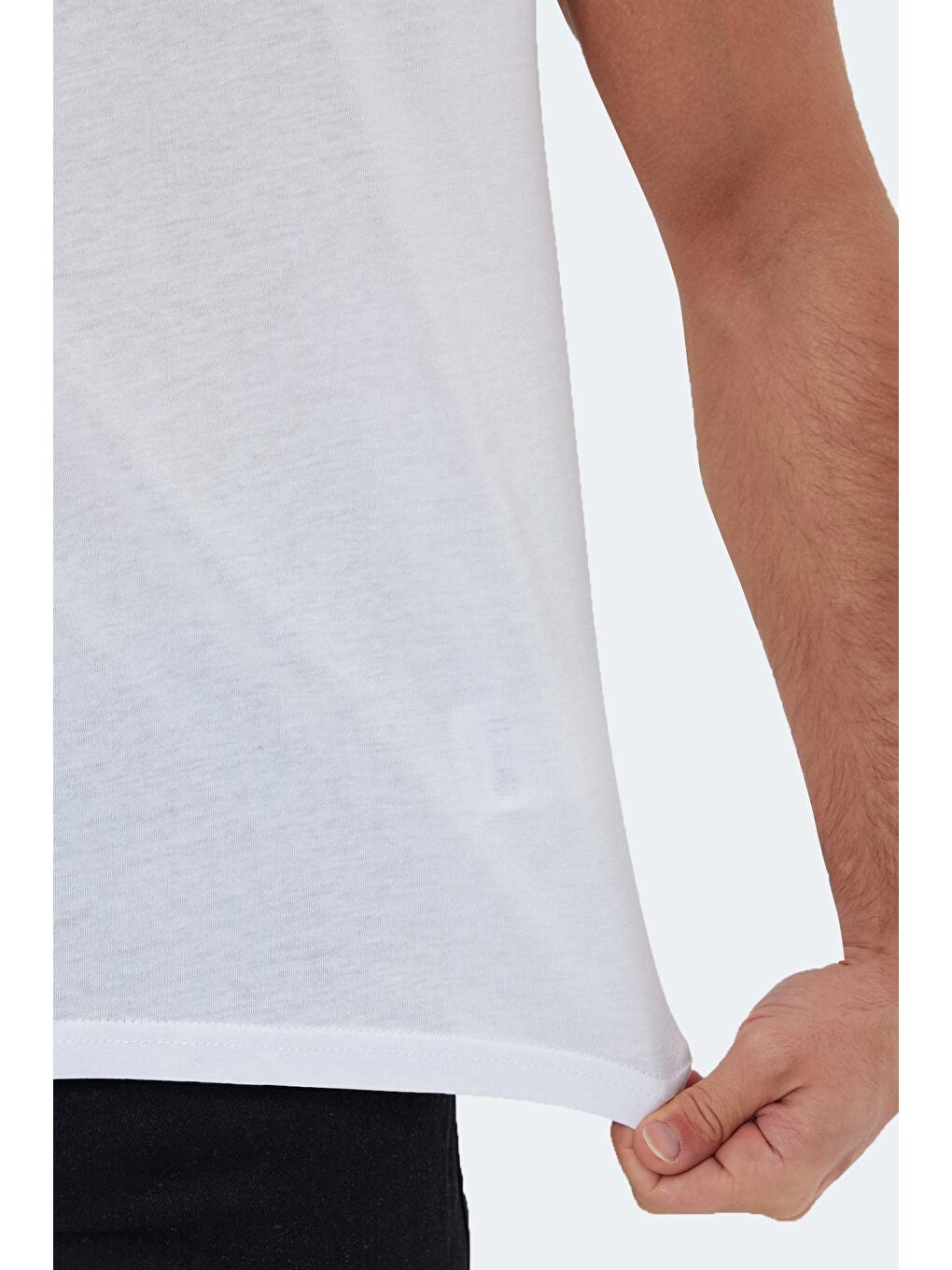 ROSALVA Erkek %100 Pamuk Tişört Beyaz-4