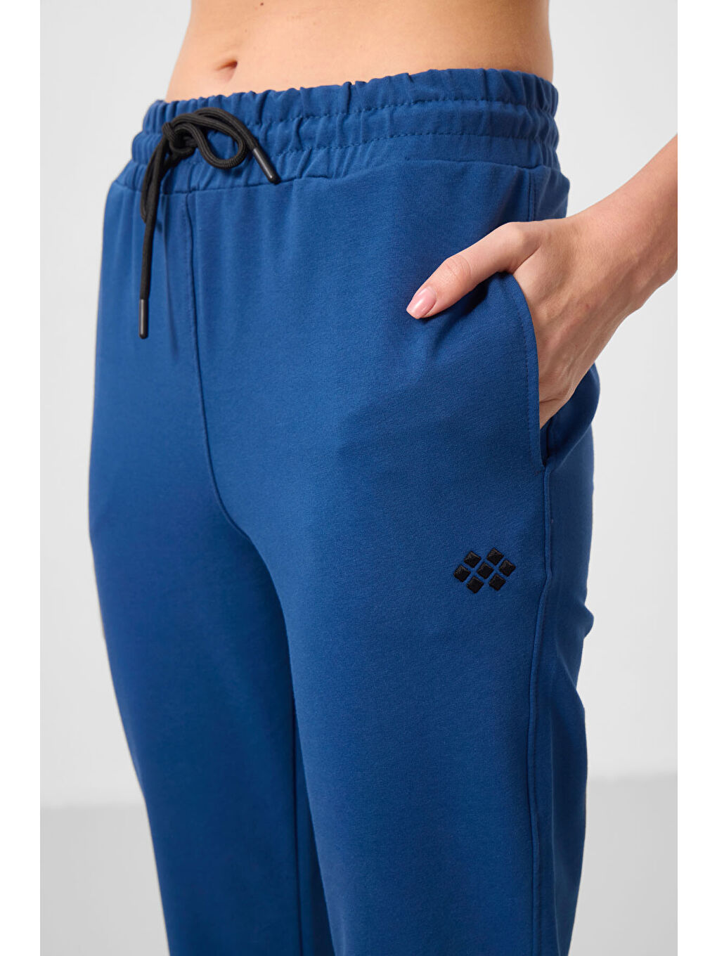 Mavi Parlament Dik Yaka Fermuarlı Rahat Form Kadın Eşofman Tunik Takım - 95345-3