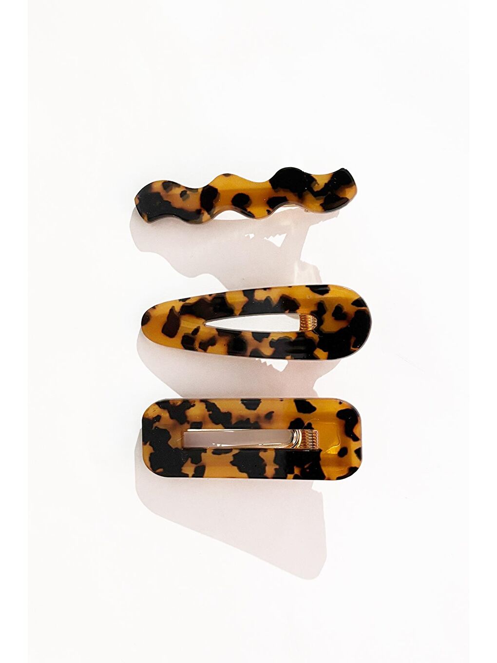 Karışık Lüks Akrilik Tortoise Saç Tokası 3'lü Paket