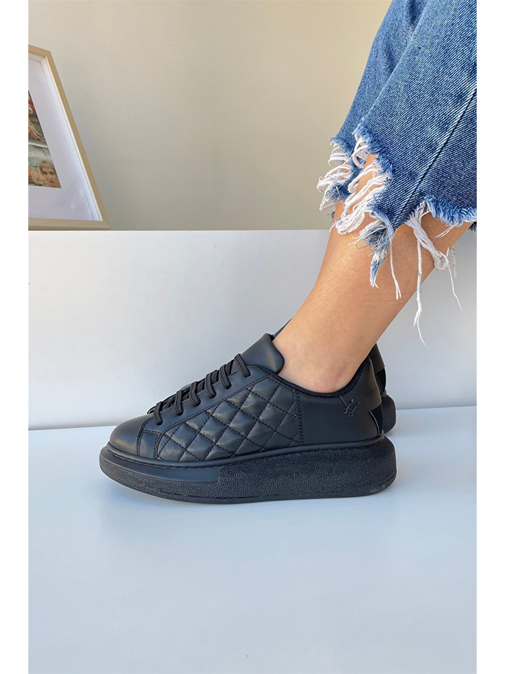 Siyah Kadın Spor Ayakkabı SİYAH-2