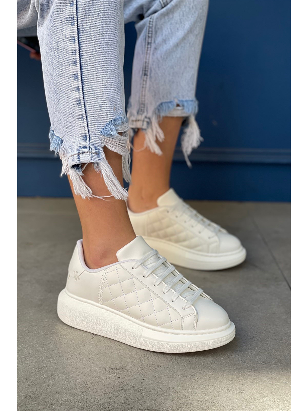 Beyaz Kadın Spor Ayakkabı BEYAZ