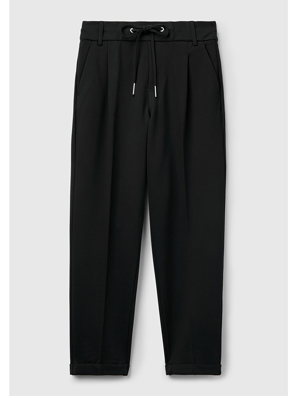 Kadın Siyah Beli Lastikli Pantolon-2