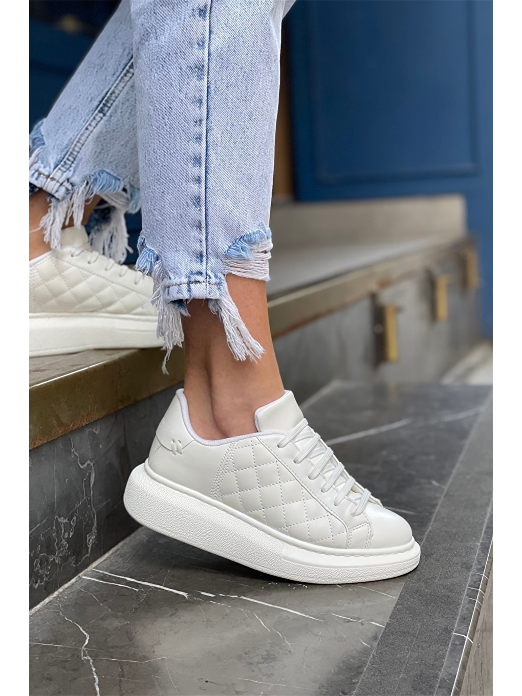 Beyaz Kadın Spor Ayakkabı BEYAZ-1