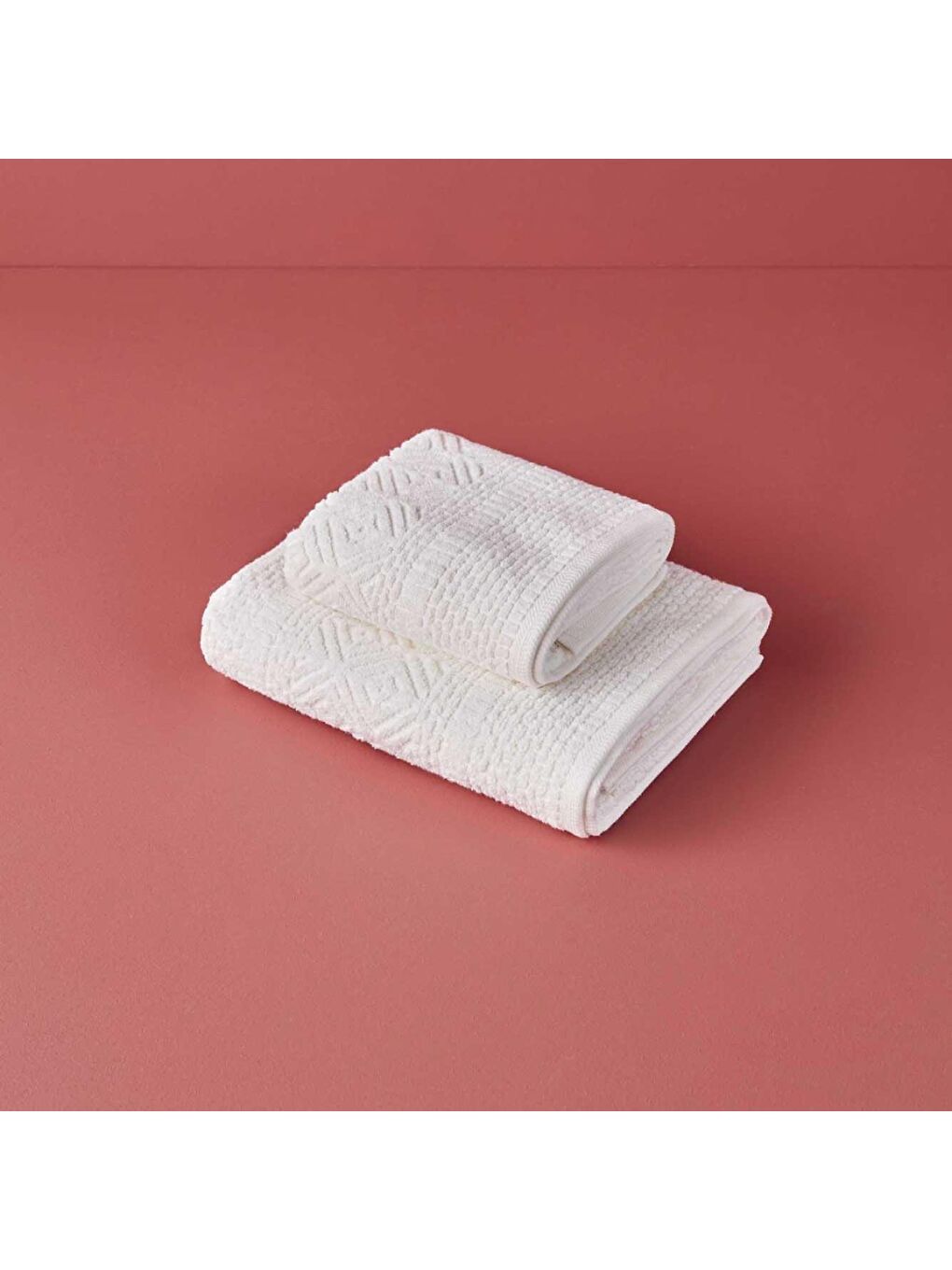 Ekru %100 Pamuk Helena Yüz Havlusu Krem-2