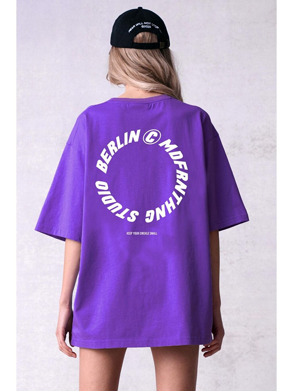 Mad Girl Mor Baskılı Tişört Mg1197-1