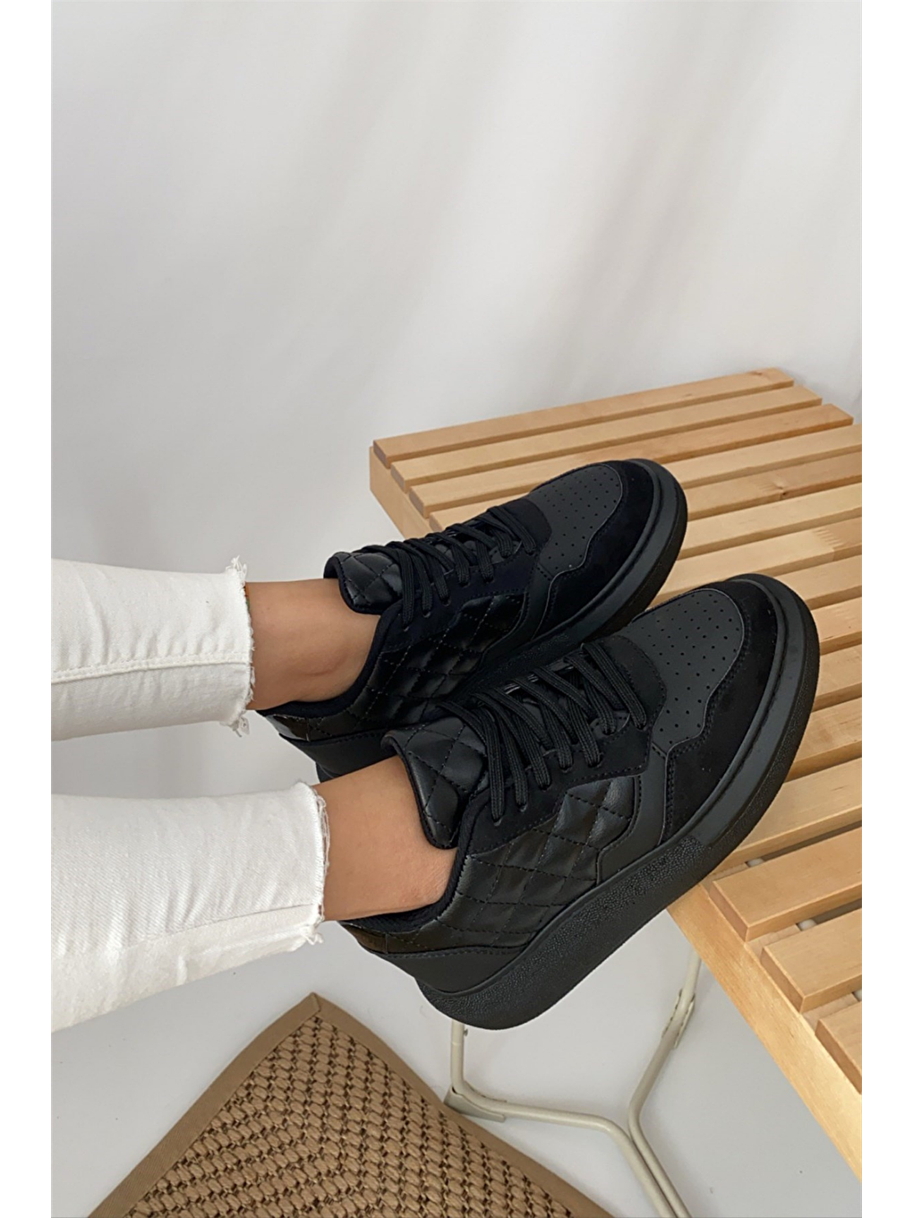 Siyah Kadın Spor Ayakkabı SİYAH-3