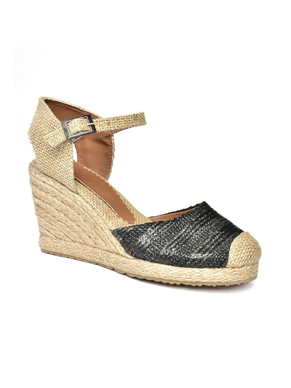 P241612017 Siyah Dolgu Taban Kadın Ayakkabı-4