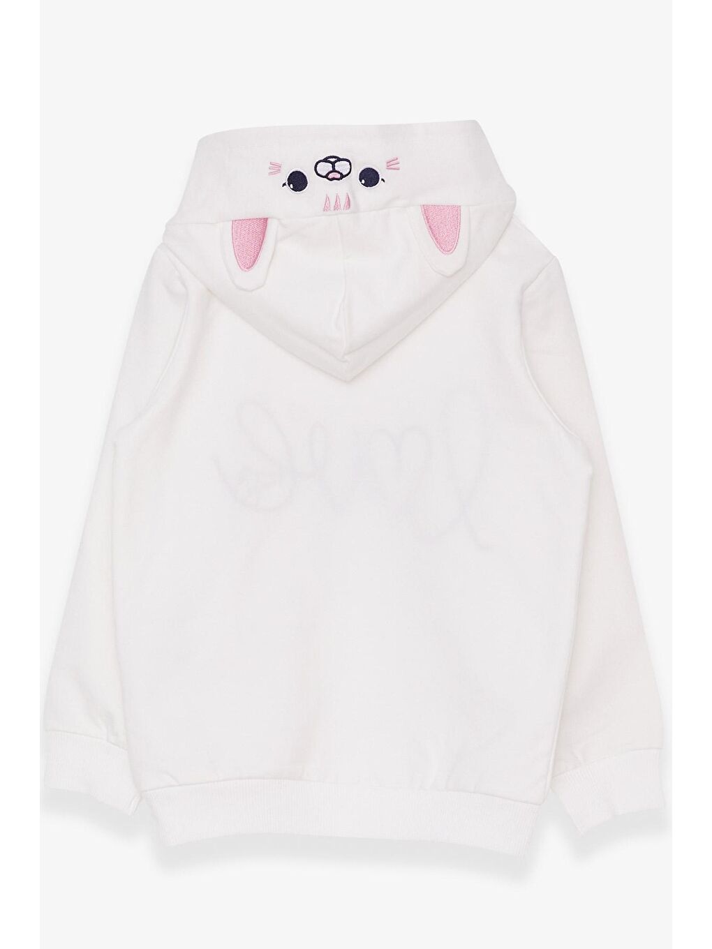 Kız Çocuk Sweatshirt Nakışlı Yazı Baskılı Ekru (2-5 Yaş)-1