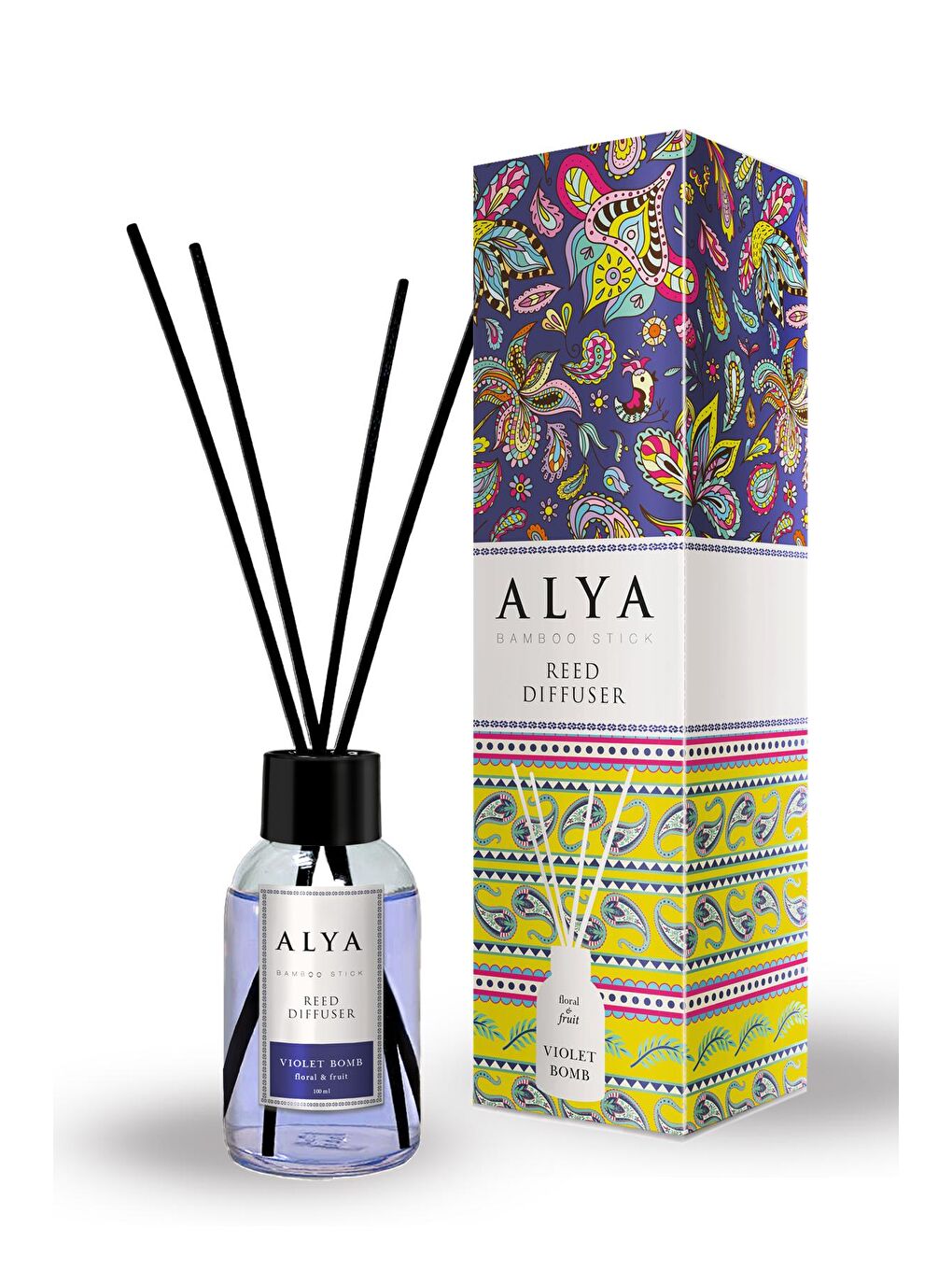 Alya Şeffaf Violet Bomb Bambu Çubuklu Oda Kokusu 100 ml - 3