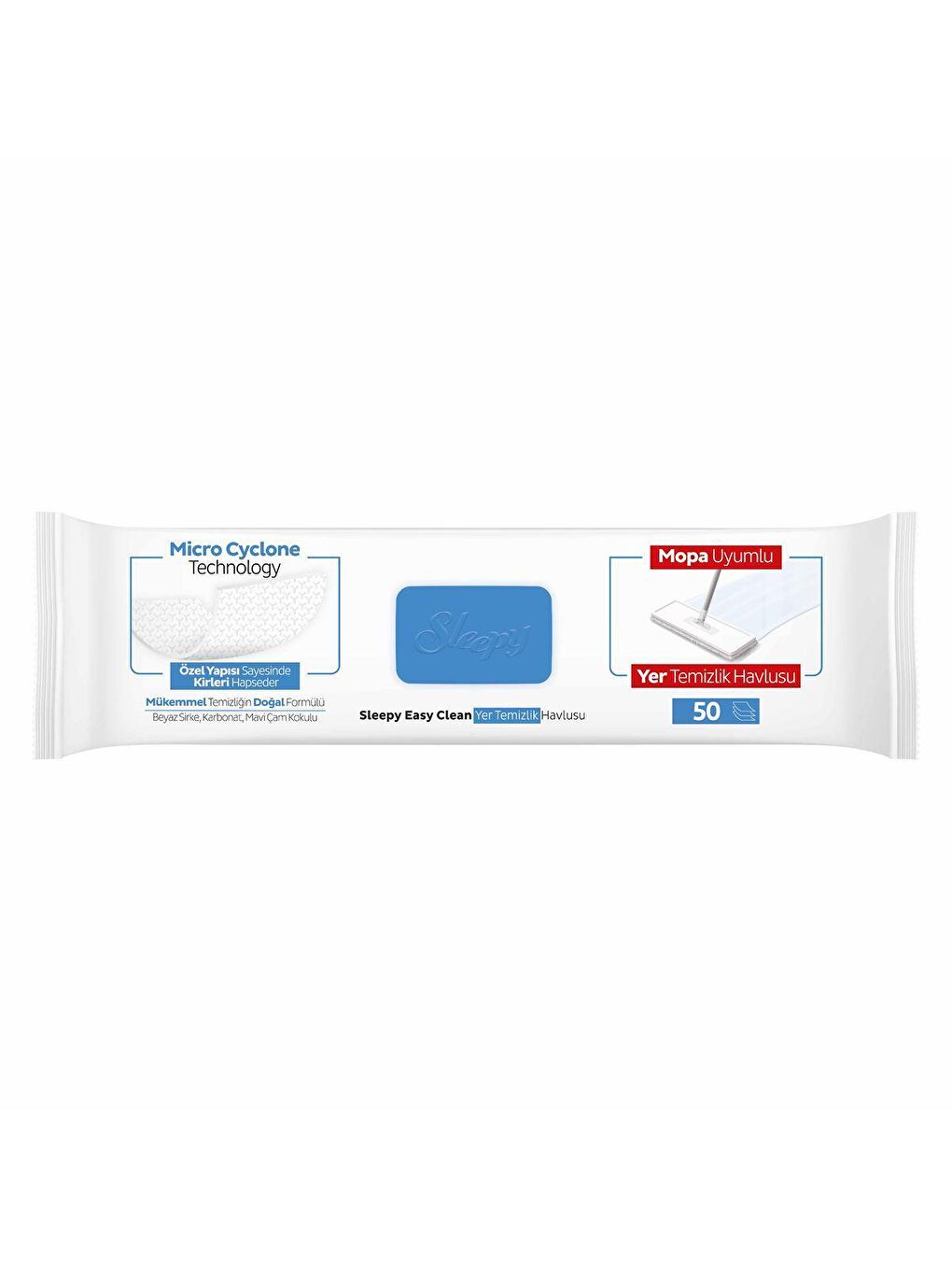 Easy Clean Çamaşır Suyu Katkılı Mopa Uyumlu Yer Temizlik Havlusu&mendili 50 Yaprak-1