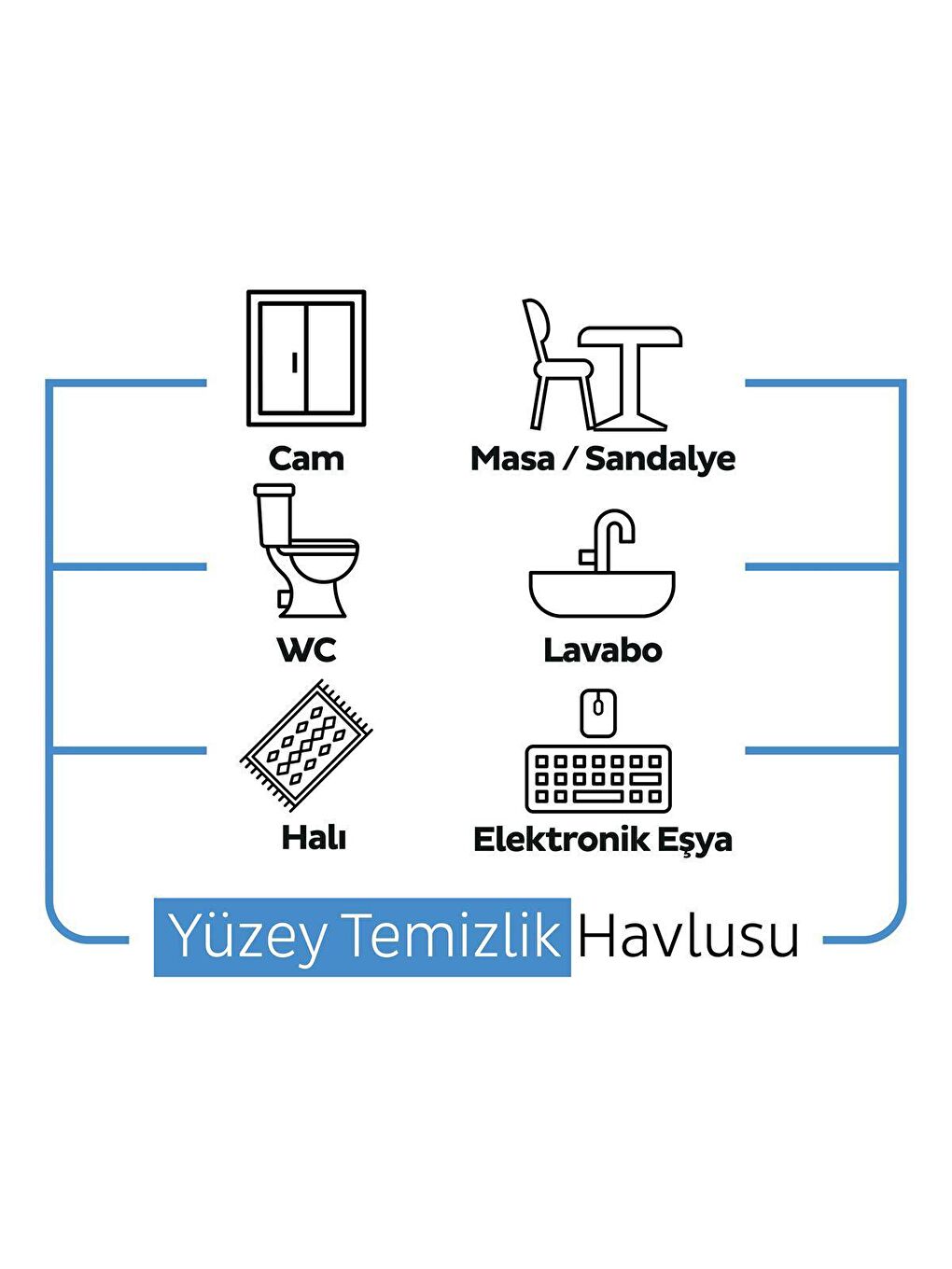 Easy Clean Çamaşır Suyu Katkılı Yüzey Temizlik Havlusu&mendili 100 Yaprak-4