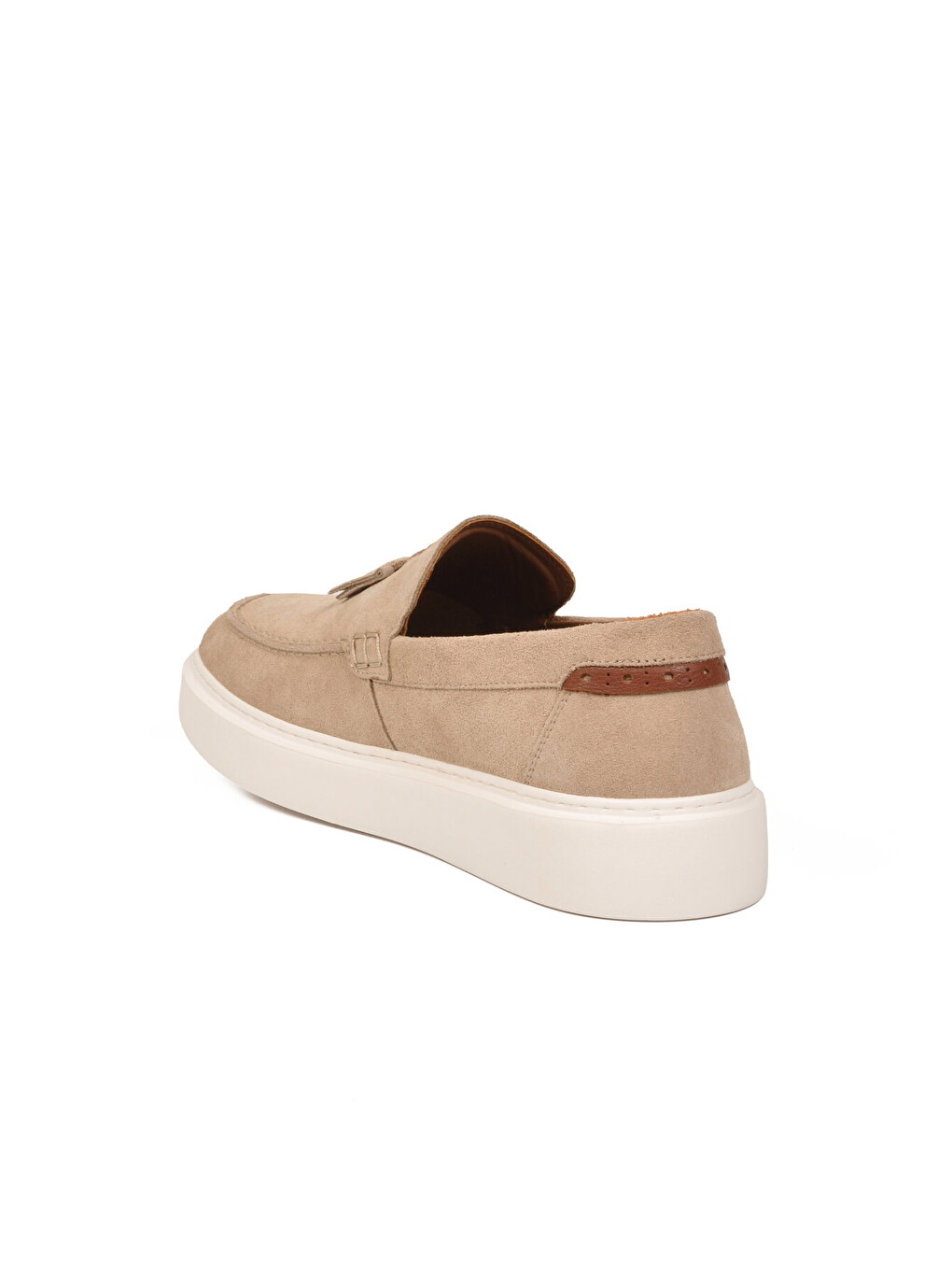 Bej Erkek Ten Süet Rahat Tabanlı Hakiki Deri Smart Casual Ayakkabı Loafer 6795 M-3
