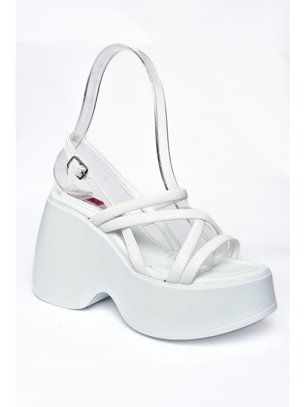 P973090409 Beyaz Dolgu Taban Kadın Ayakkabı-4