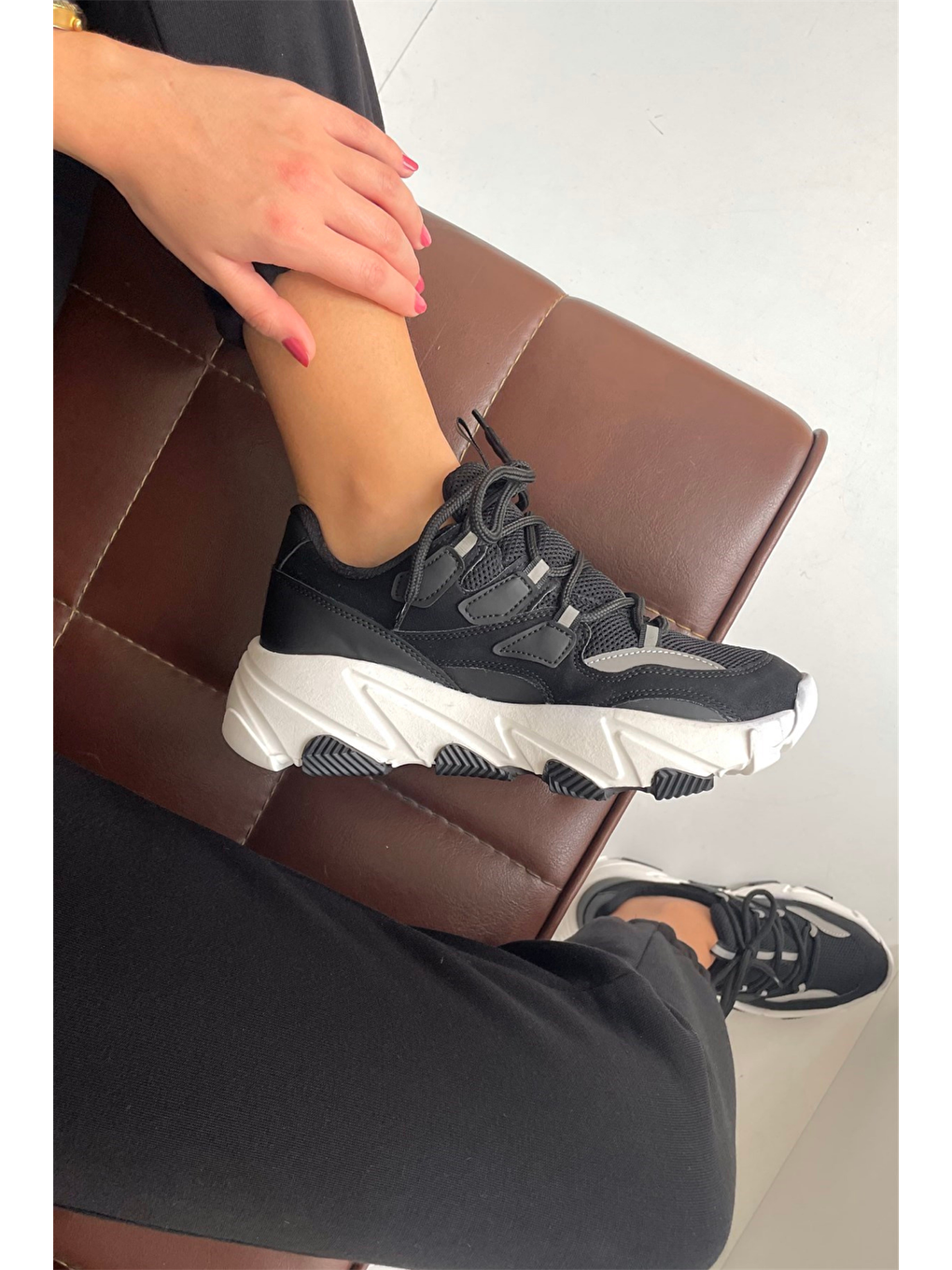 Siyah Kadın Spor Ayakkabı SİYAH-1