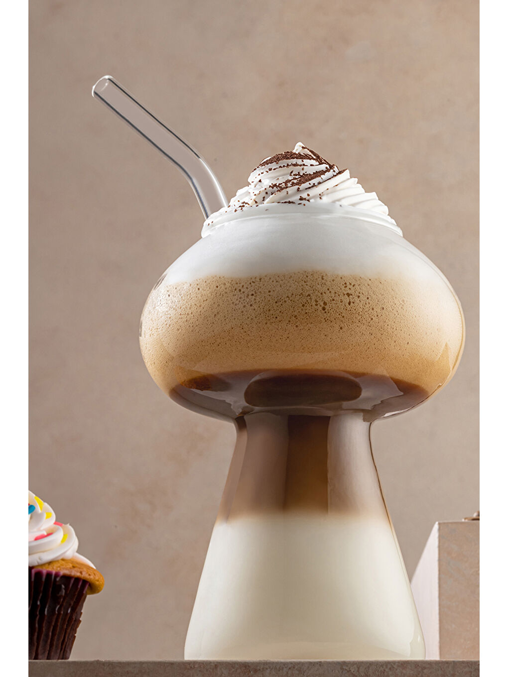 Renksiz 2'li Isıya Dayanıklı Kahve ve Sunum Bardağı Pipet Hediyeli-2