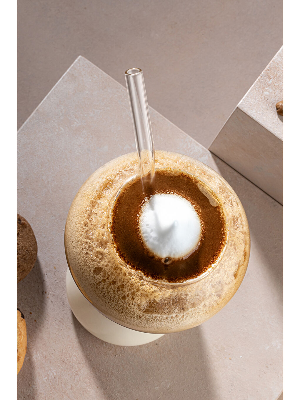 Renksiz 2'li Isıya Dayanıklı Kahve ve Sunum Bardağı Pipet Hediyeli-3