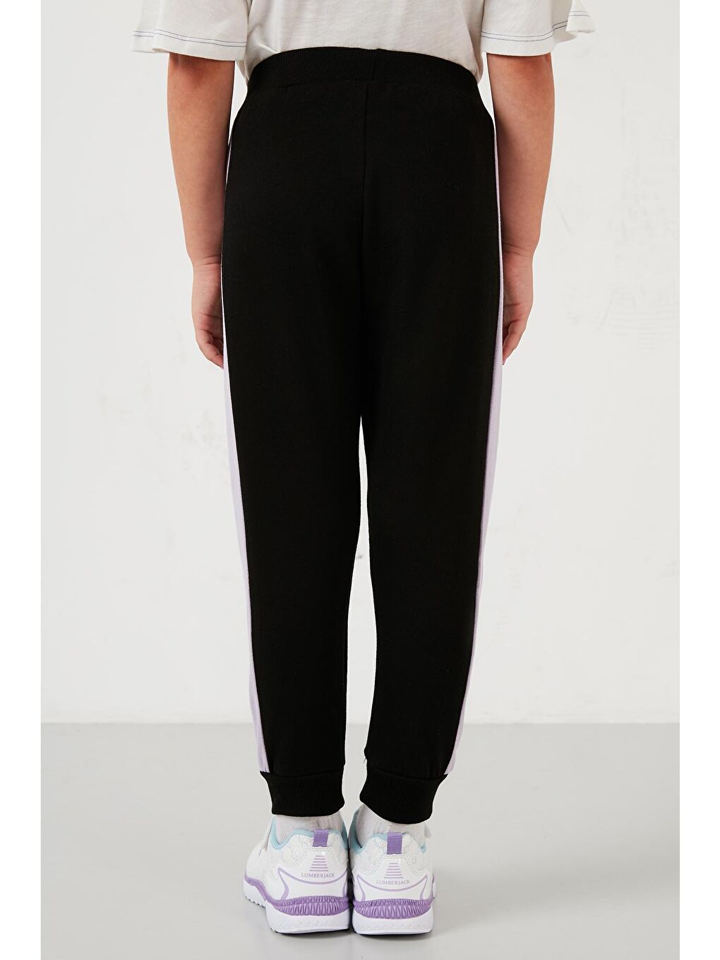 Lila Baskılı Kapüşonlu Cepli % 100 Pamuk Kız Çocuk Takım 59210207-2