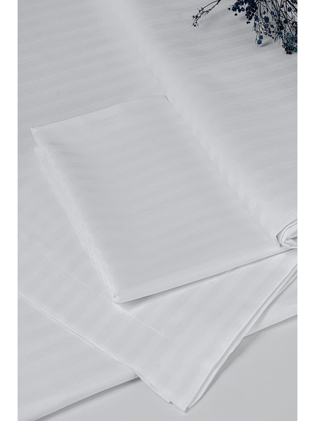Beyaz Zeus Serisi Pamuk Saten Otel Çarşafı Battal (Boy King)280x280cm-1