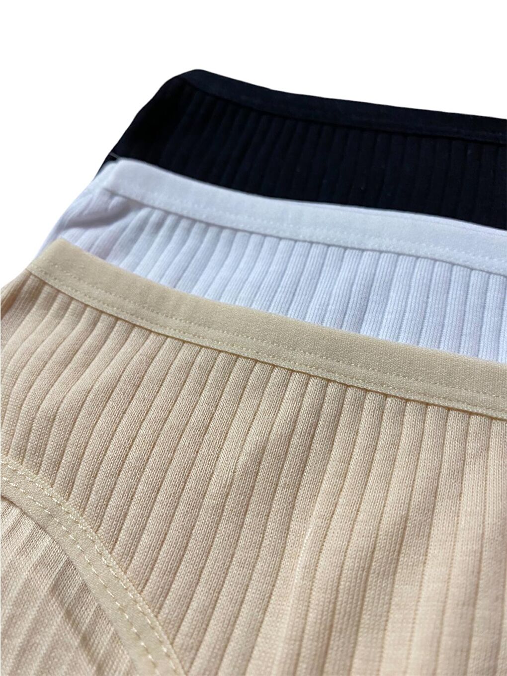 6'lı Kadın Siyah Beyaz Ten %100 Pamuklu Yüksek Kalite Esnek Bikini Külot-1