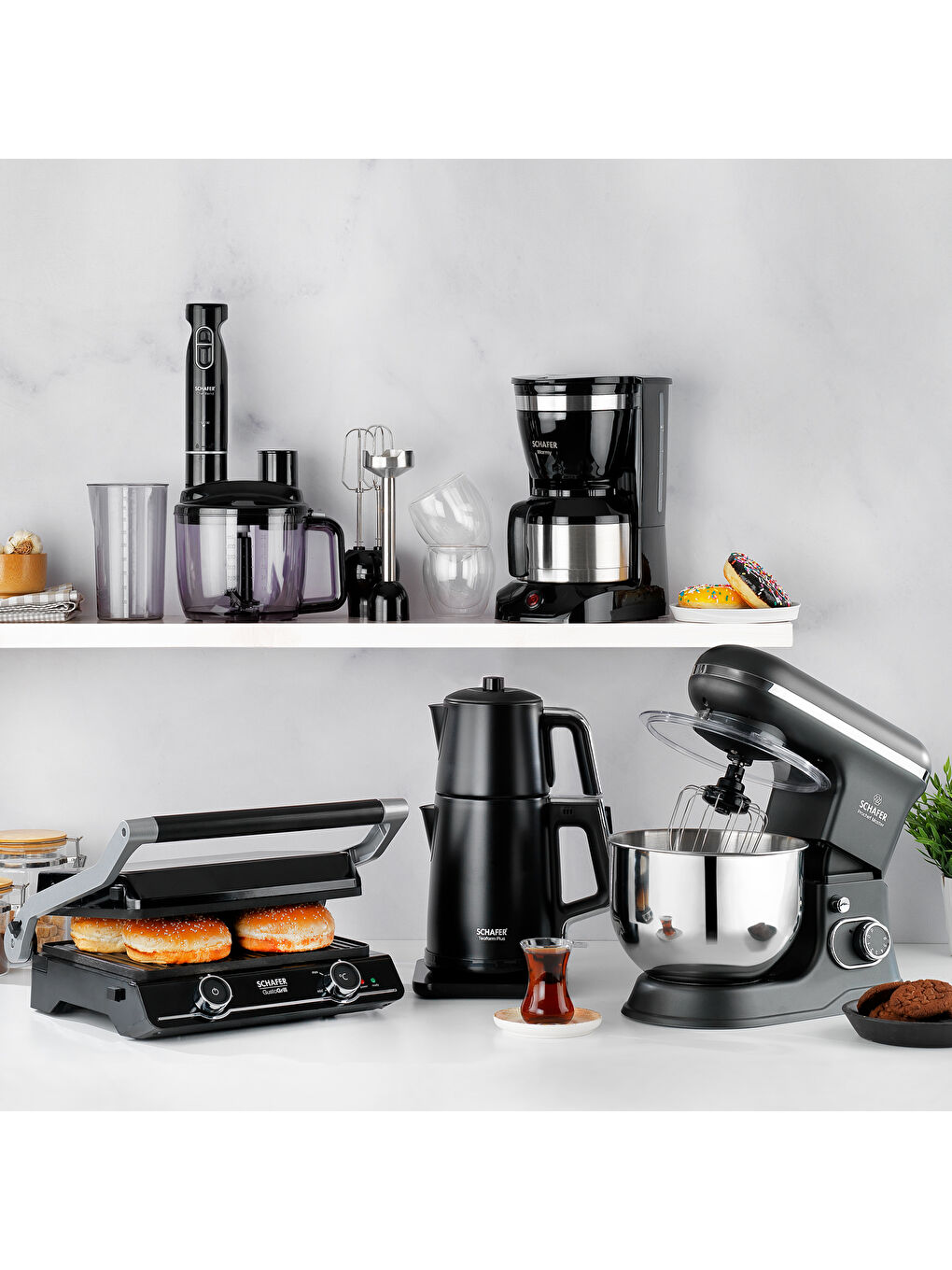 SCHAFER Teaform Plus Paslanmaz Çay Makinesi-Siyah - 2