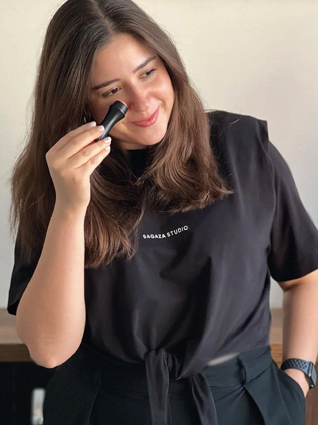 Bambu Tarak Gua Sha Ve Volkanik Taş Yağ Emici Roller 2'li Set-3