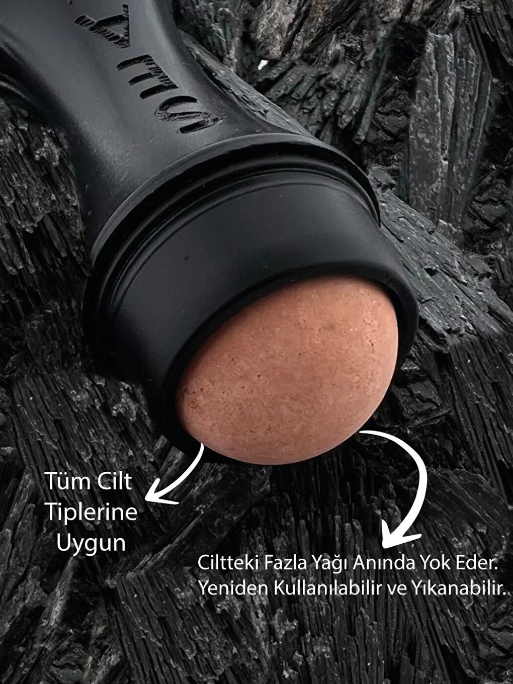 Bambu Tarak Gua Sha Ve Volkanik Taş Yağ Emici Roller 2'li Set-4