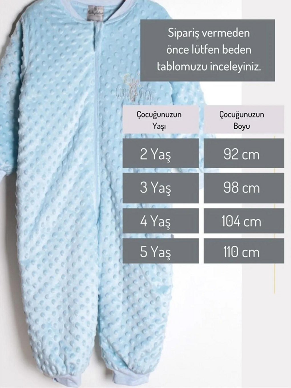 Mavi Erkek Bebek Uyku Tulumu 2.0 Tog