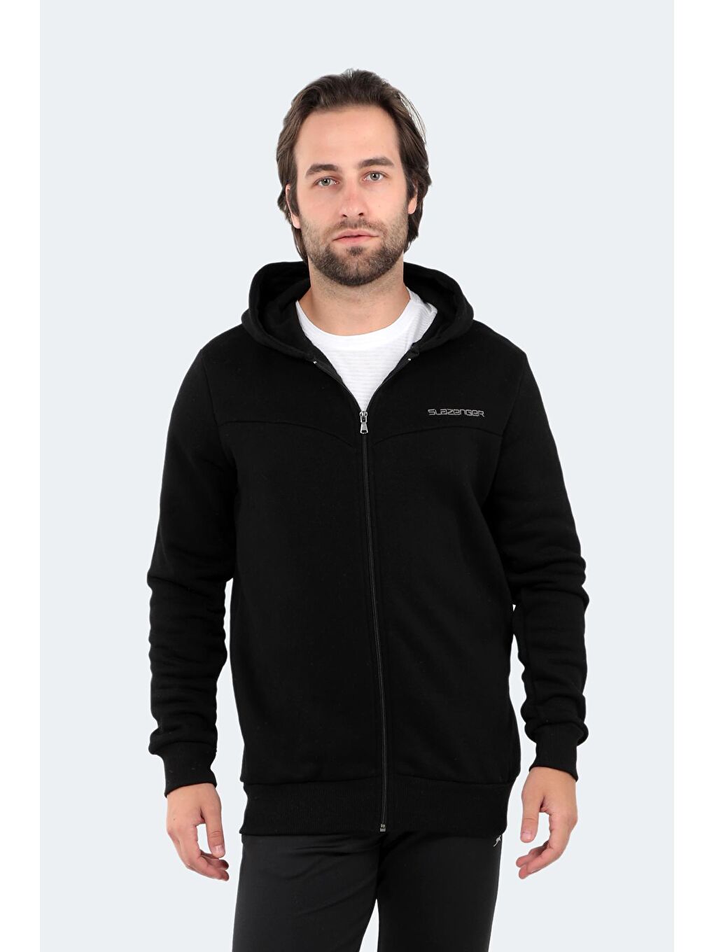 SLAZENGER Siyah BACK Erkek Sweatshirt Siyah