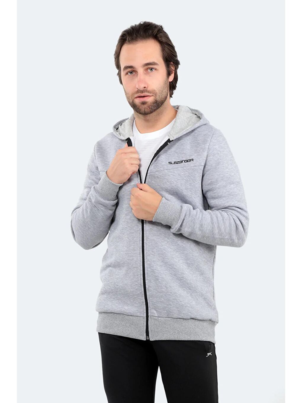 SLAZENGER Gri BACK Erkek Sweatshirt Gri