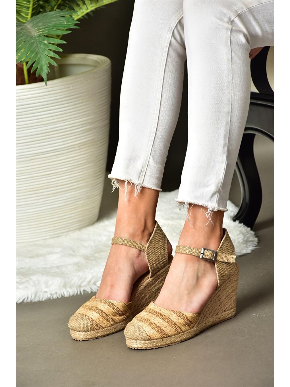 Bej P241612017 Ten Dolgu Taban Kadın Ayakkabı-3