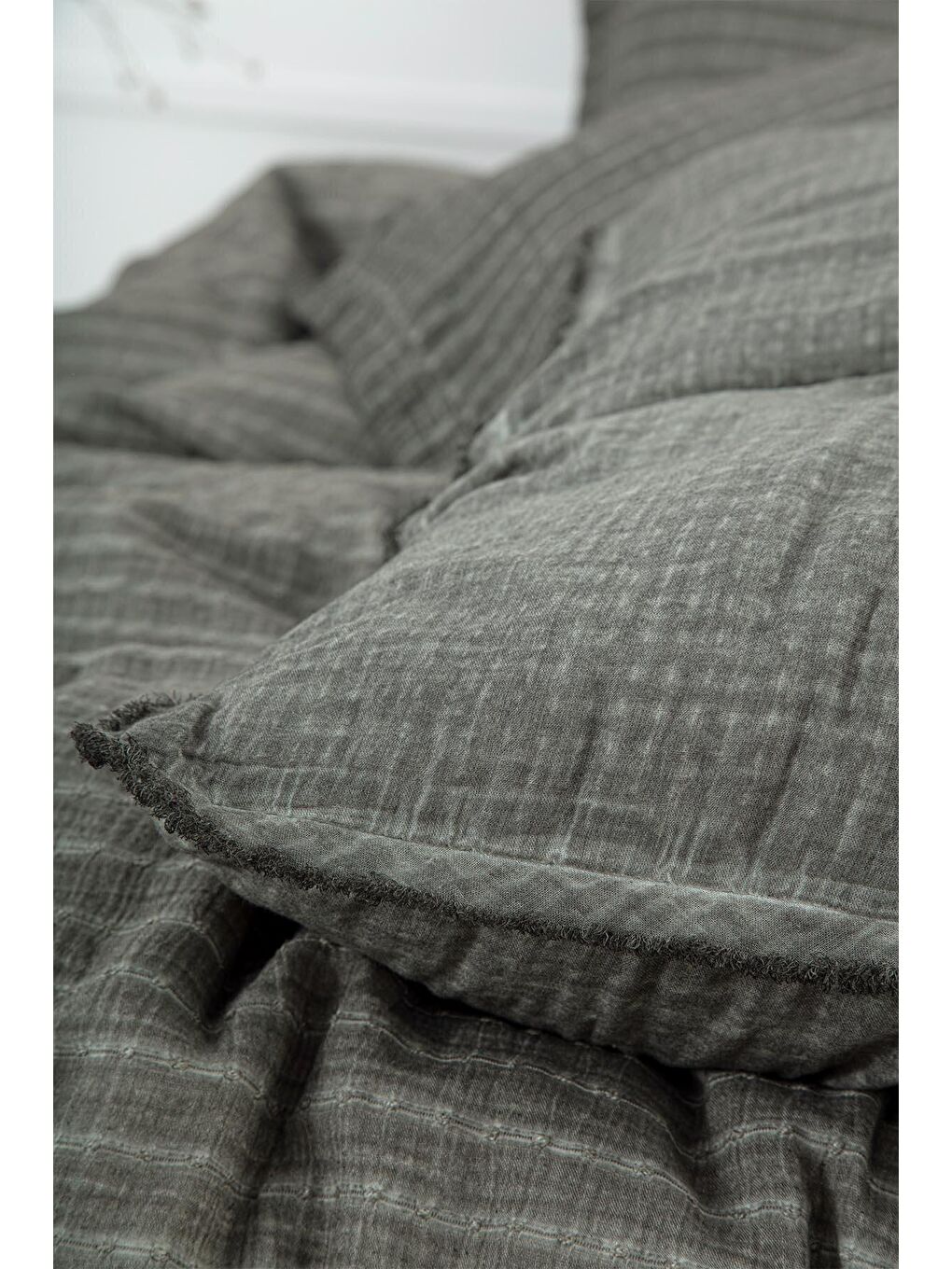 Yeşil Tara Çift Kişilik Nevresim Takımı %100 Organik Pamuk Müslin-3