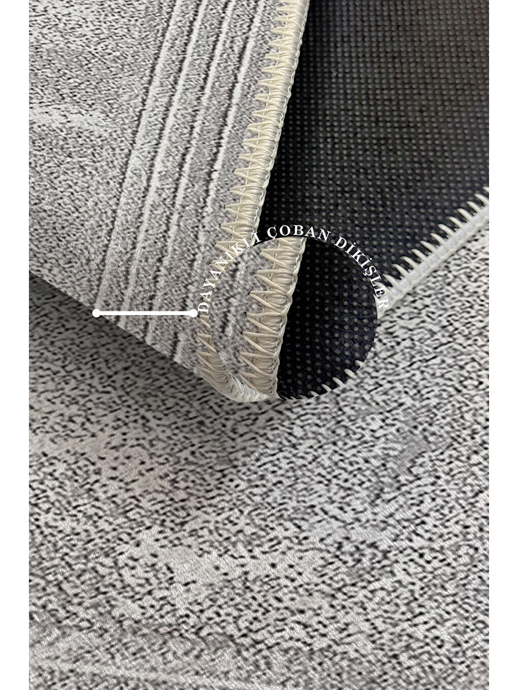 Bej Özel Tasarım Kaymaz Taban İnce Yıkanabilir Modern Halı WOOKECE1391 80x150-3