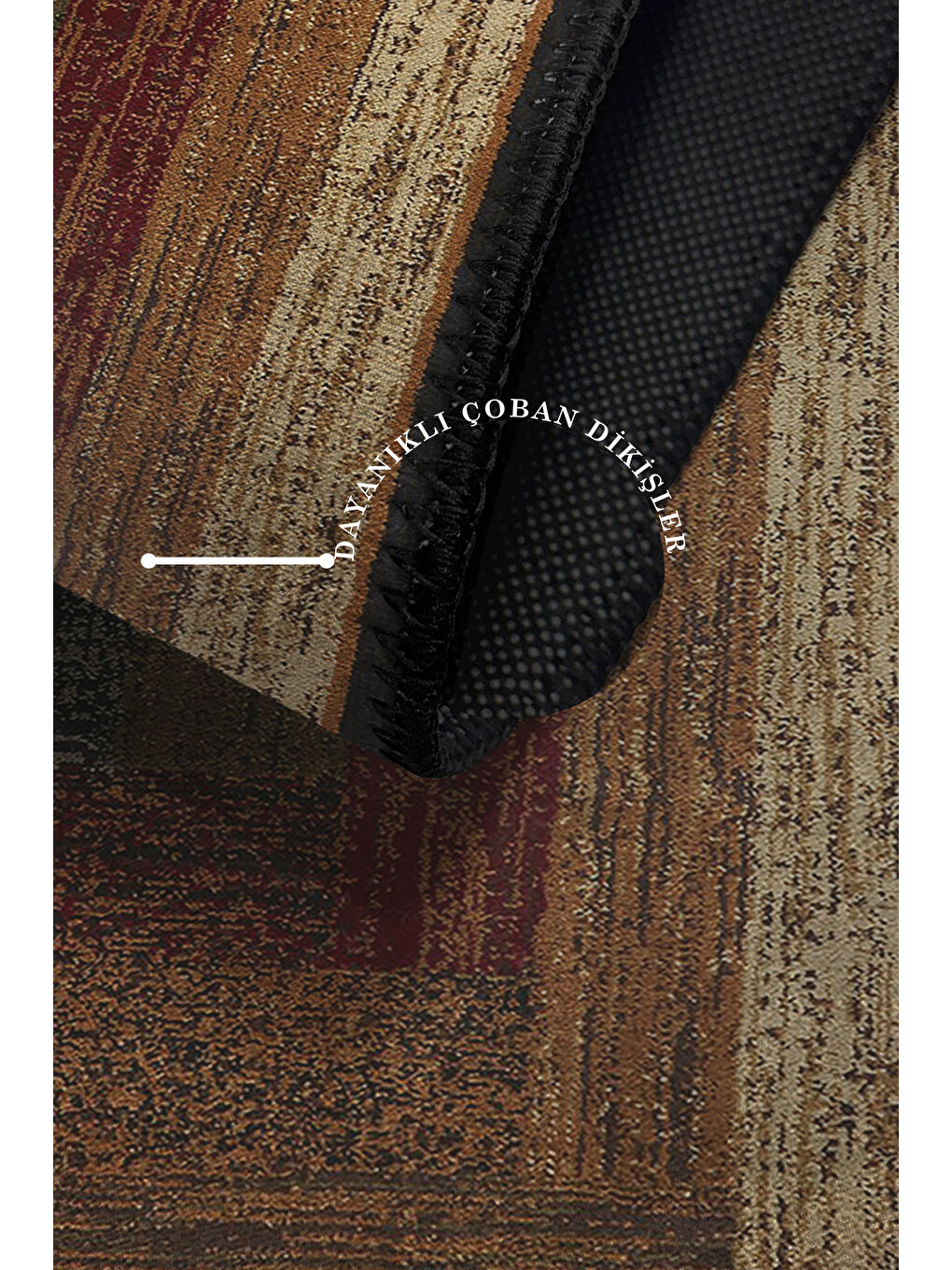 Gri Özel Tasarım Kaymaz Taban İnce Yıkanabilir Modern Halı WOOKECE1382 80x150-3