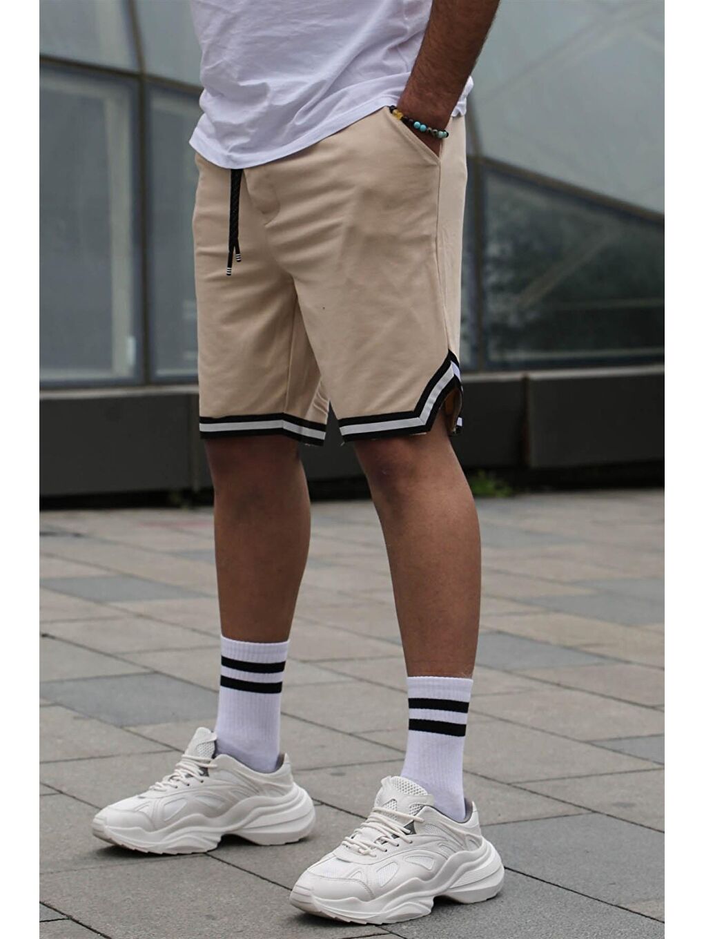 Bej Basic Erkek Şort 5488