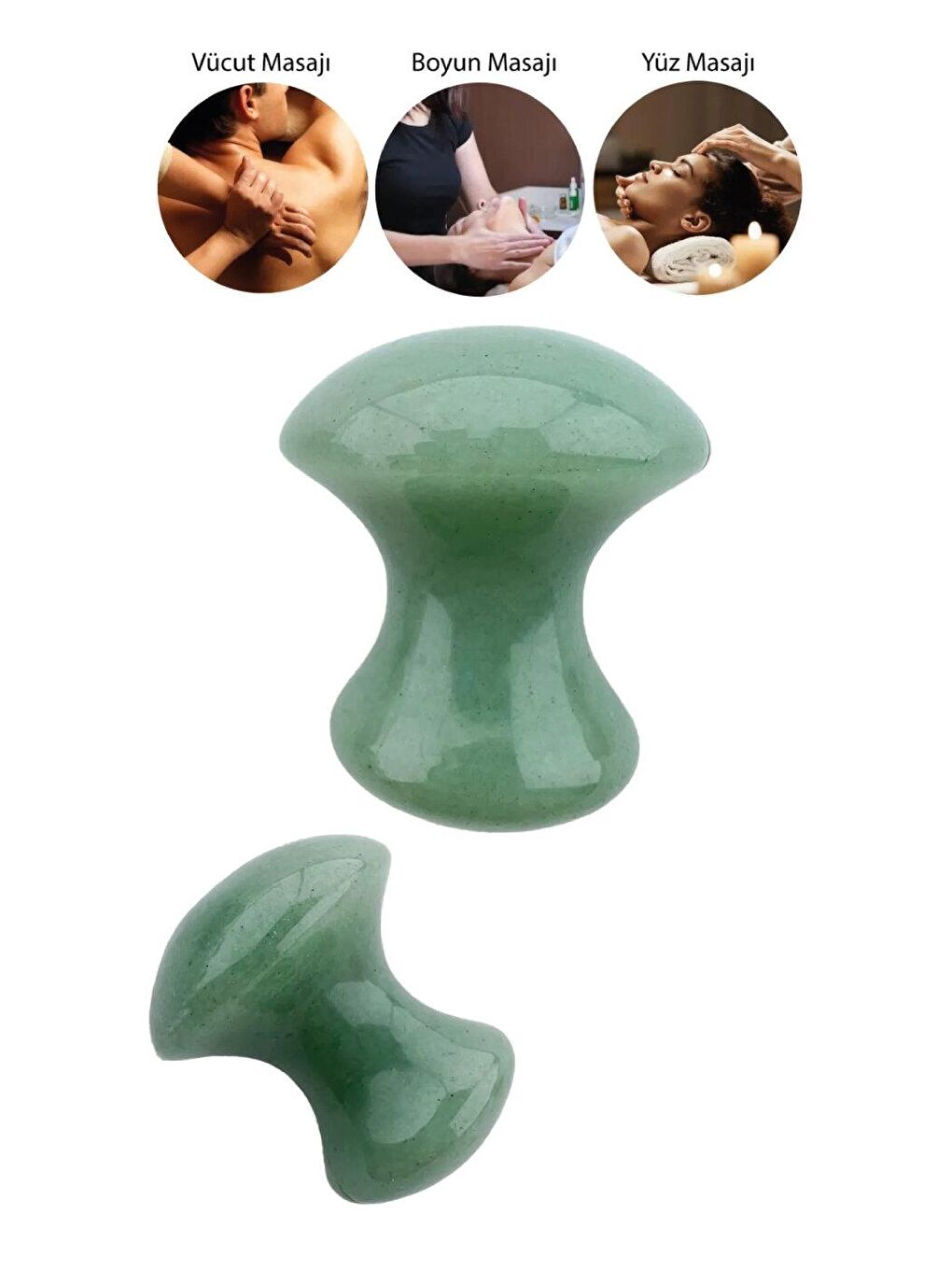 Aventurin Vücut, Boyun ve Yüz Masaj Taşı Doğal Taş Masaj Aleti Çok Amaçlı