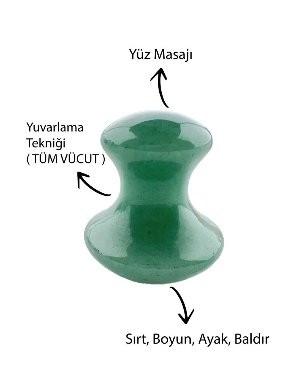 Aventurin Vücut, Boyun ve Yüz Masaj Taşı Doğal Taş Masaj Aleti Çok Amaçlı-2