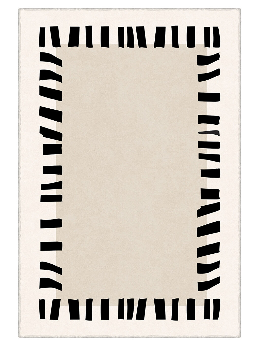 Ekru Modern Dekoratif Yıkanabilir Kaymaz Taban Halı – İnce, Yumuşak Salon Halısı, Mutfak Halısı ve Yolluk