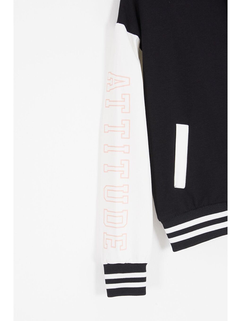 Siyah NY Nakışlı Sırt Baskılı Kız Çocuk Kolej Eşofman Takımı 16934-2