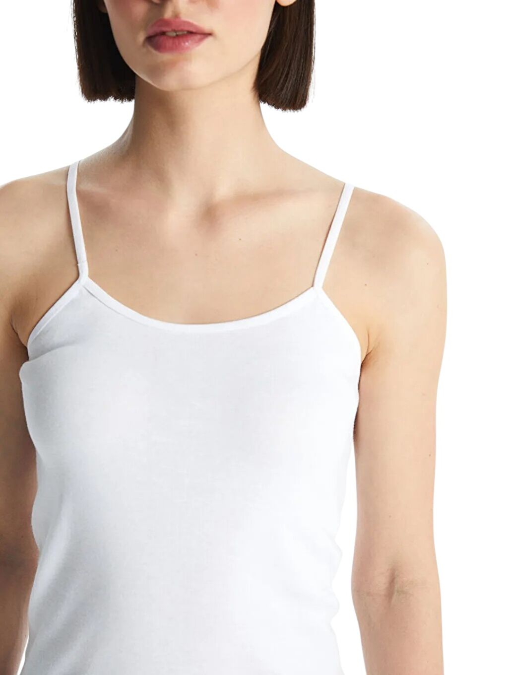 Beyaz 3'Lü Askılı Kadın Atlet-2