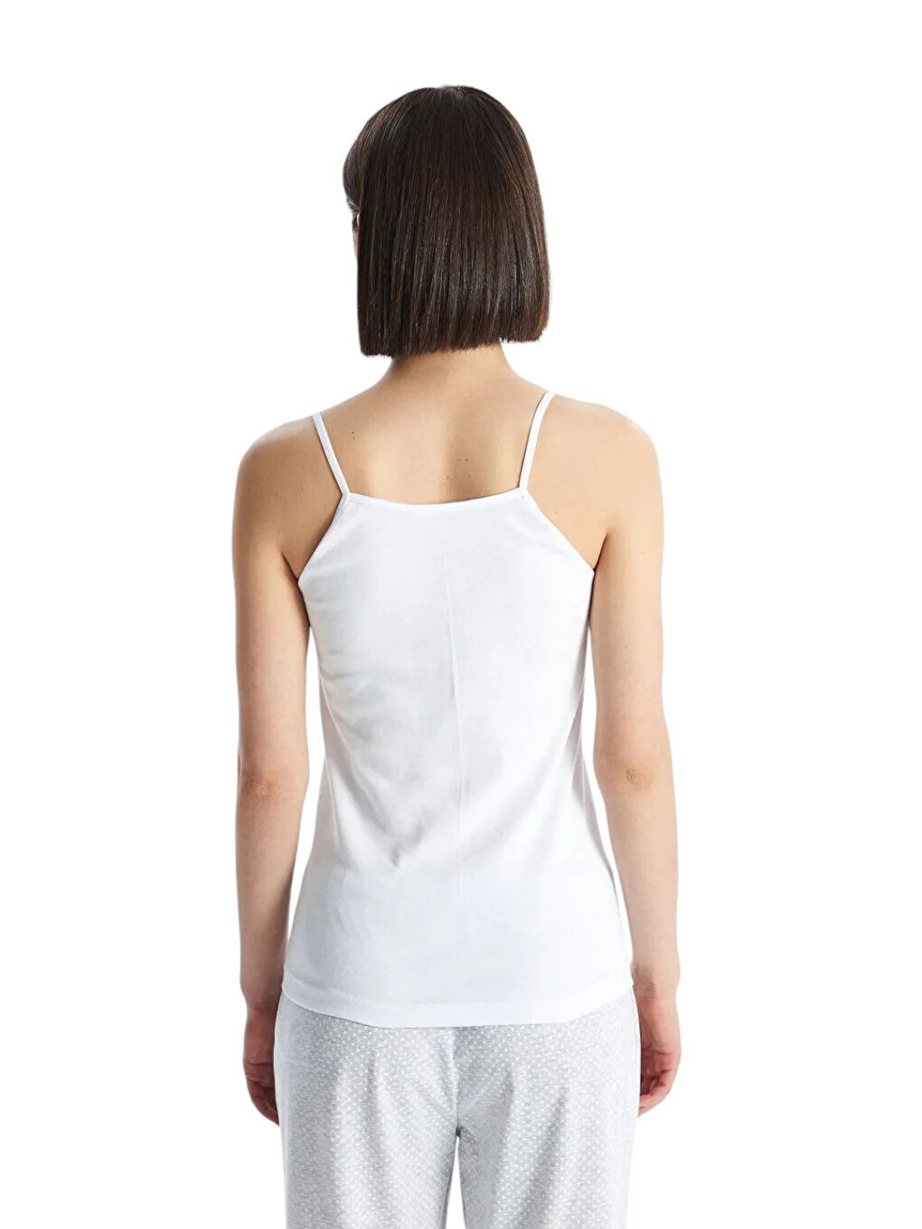 Beyaz 3'Lü Askılı Kadın Atlet-3