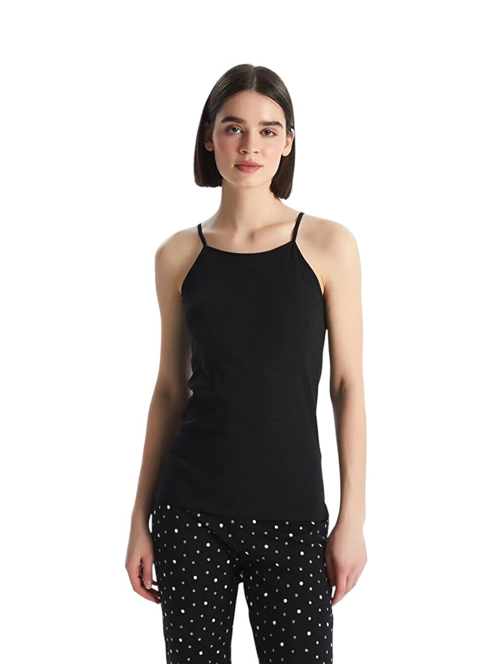 Siyah 3'Lü Askılı Kadın Atlet-1