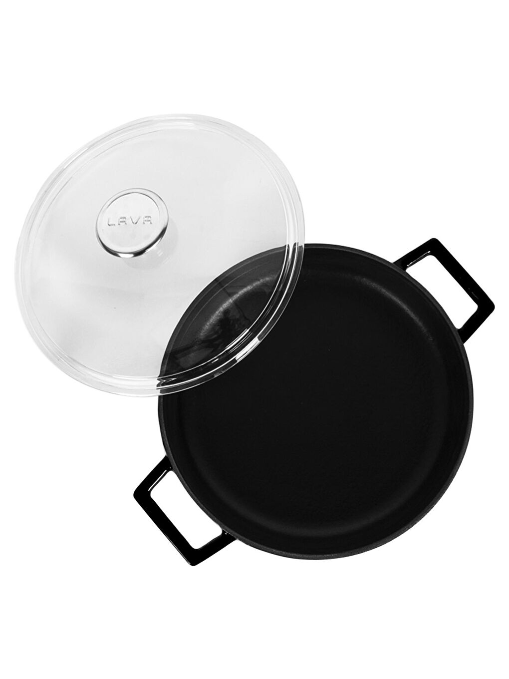 Siyah Çok Amaçlı Yayvan Tencere. Glaze Serisi Çap(Ø)28cm.-1