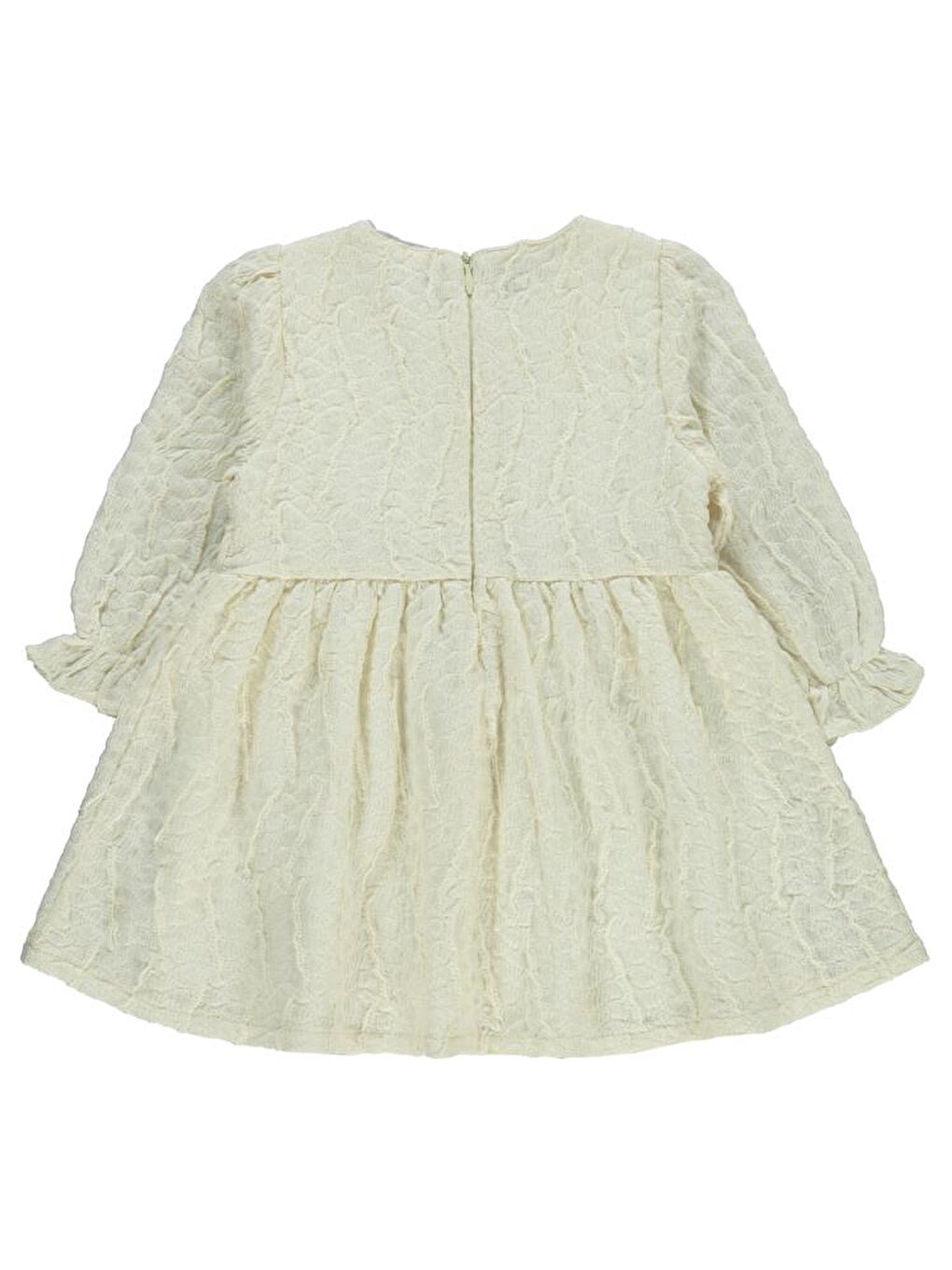 Ekru Baby Dantel 6-18 Ay Elbise-1