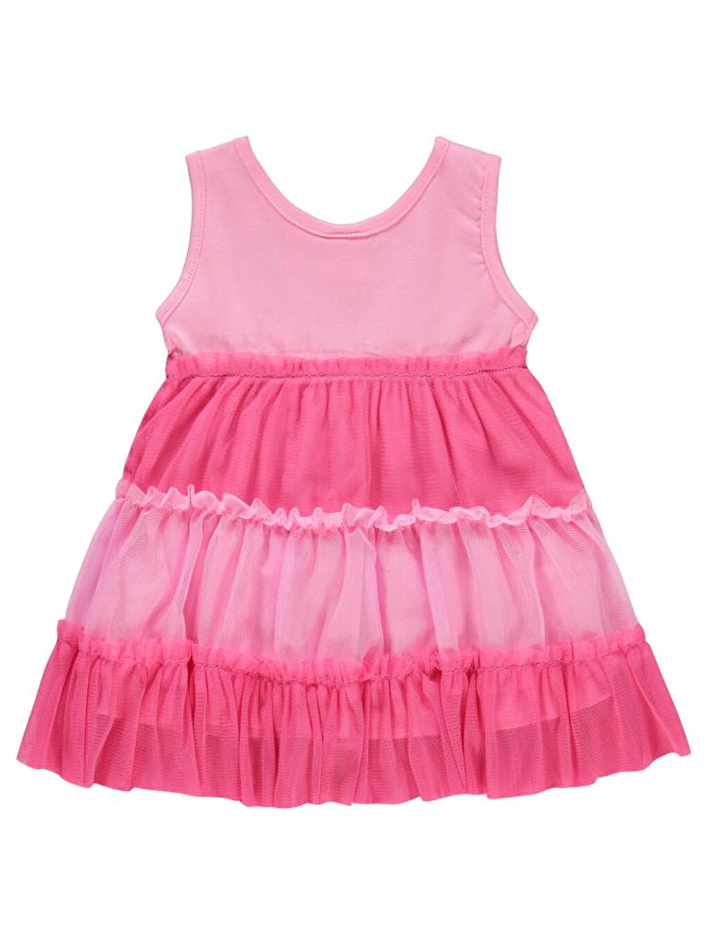Pembe Baby Tüllü 6-18 Ay Elbise-1