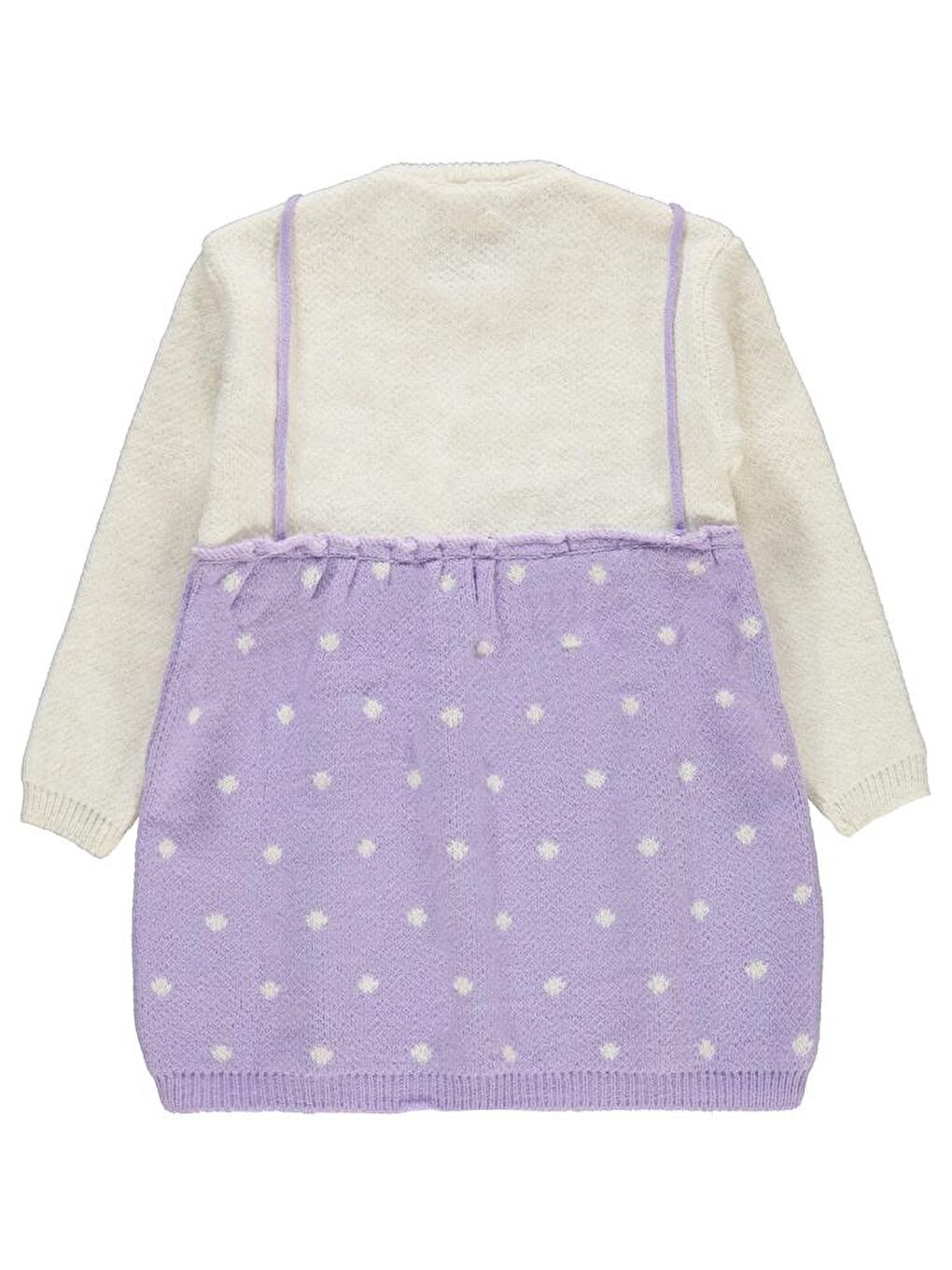 Lila Girls Puanlı Askılı 2-5 Yaş Elbise-1