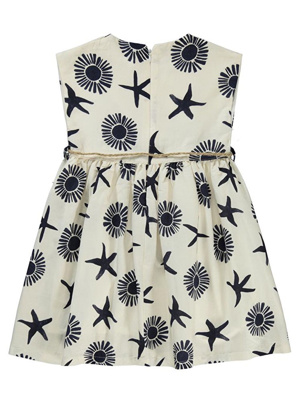 Lacivert Girls Deniz Kabuğu Desnli 6-9 Yaş Elbise-1