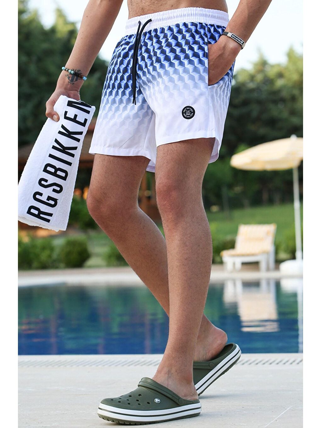 Lacivert Basic Cepli Deniz Şortu 5778