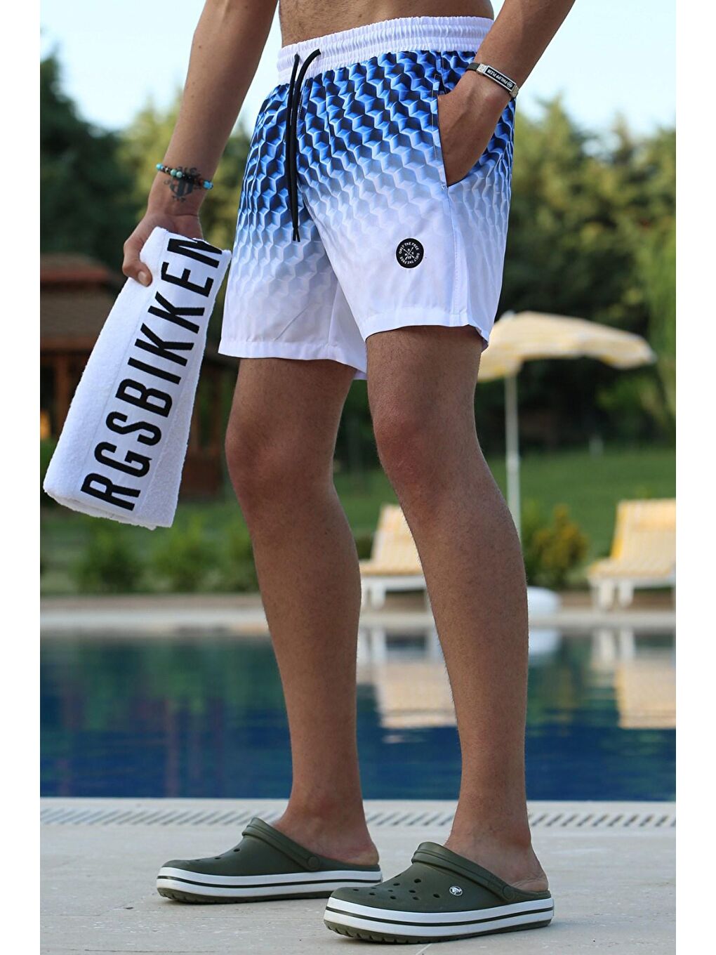 Lacivert Basic Cepli Deniz Şortu 5778-1