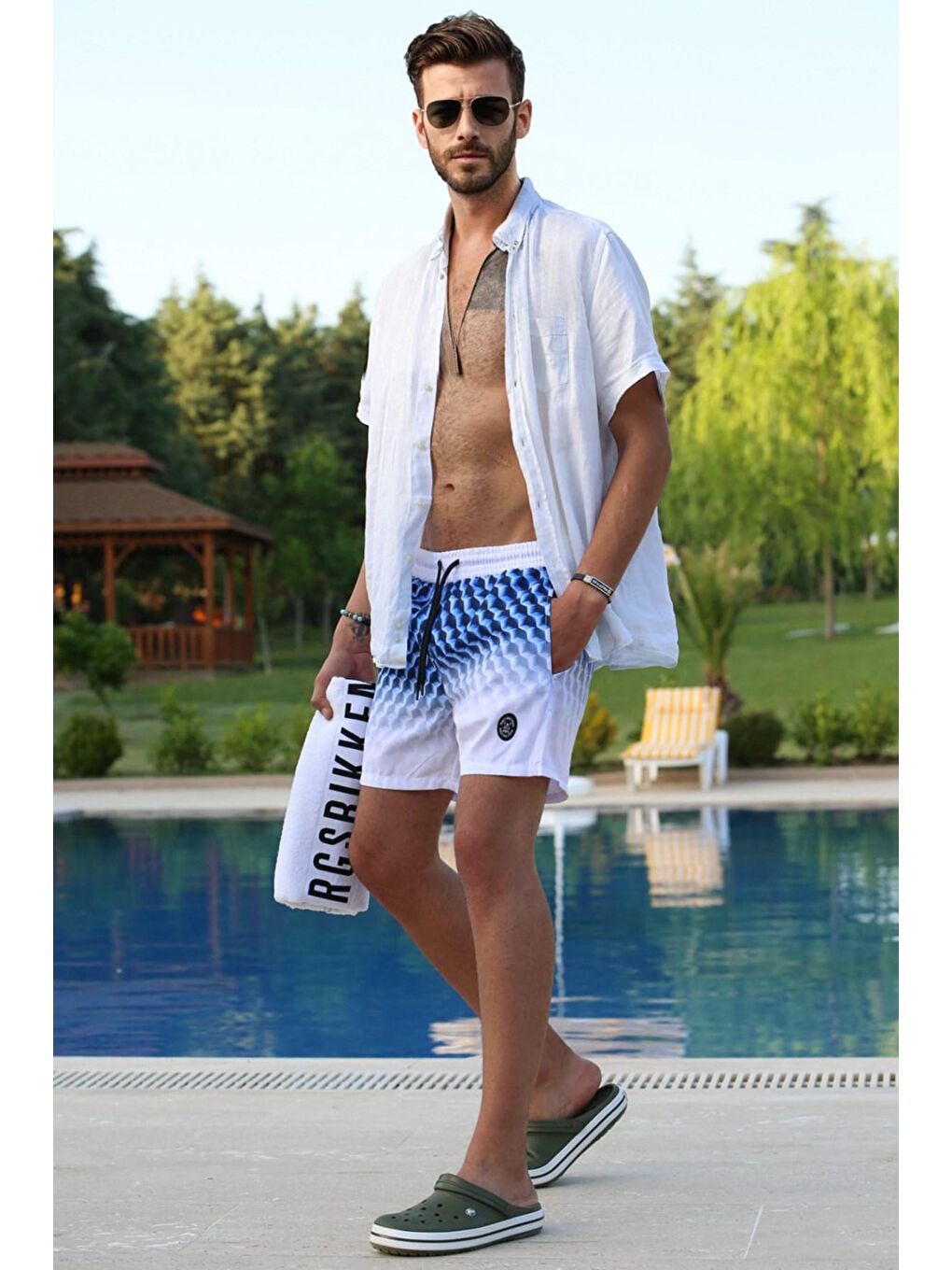 Lacivert Basic Cepli Deniz Şortu 5778-2