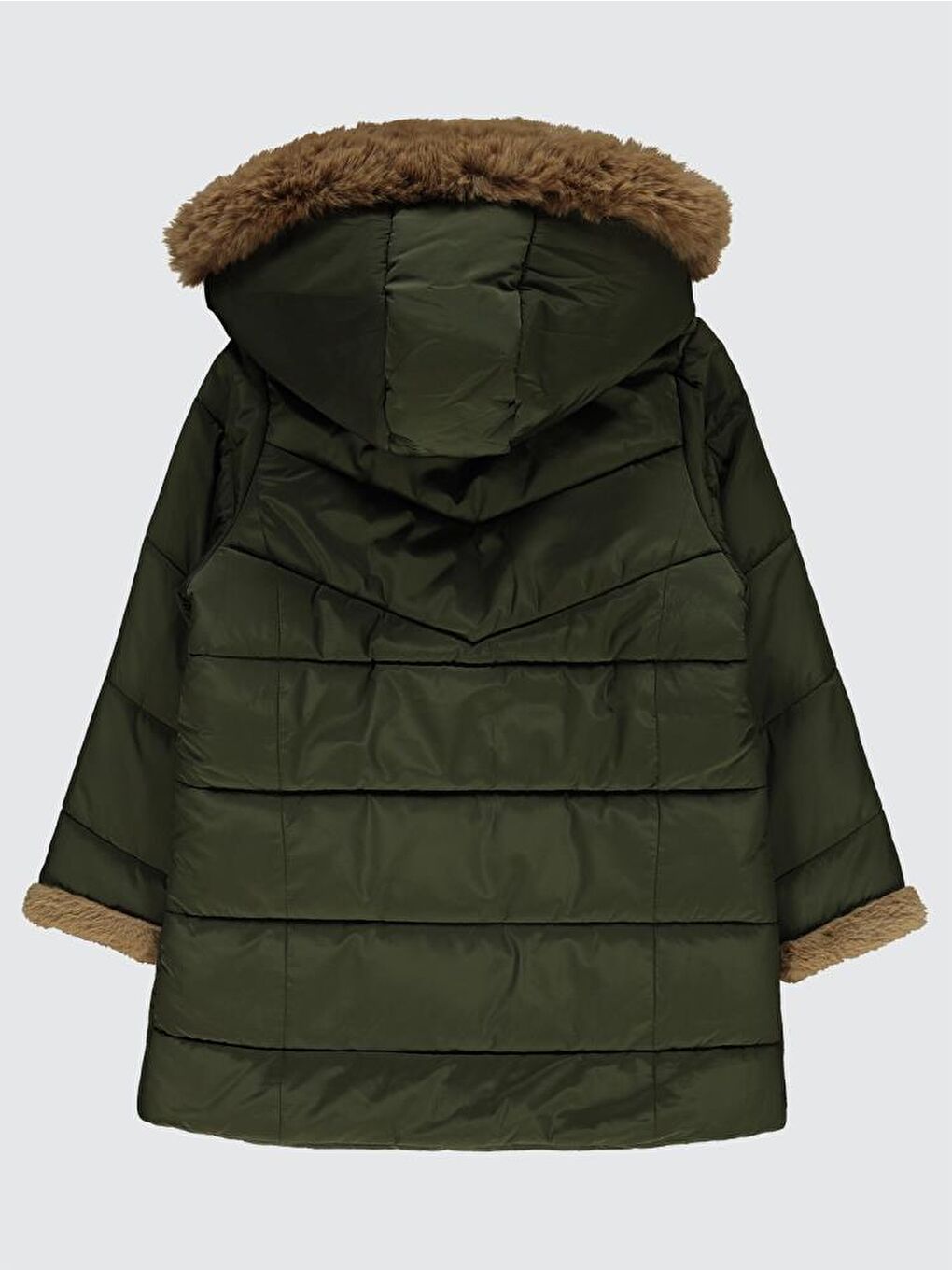 Haki Girls Kol Ve Pat Pelüşlü 6-9 Yaş Mont-2